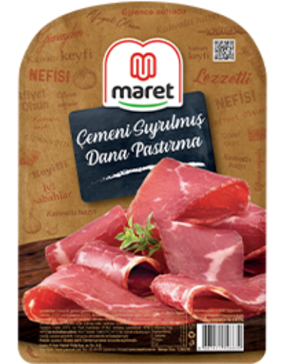 MARET ÇEMENİ SIYRILMIŞ PASTIRMA 100 GR resmi