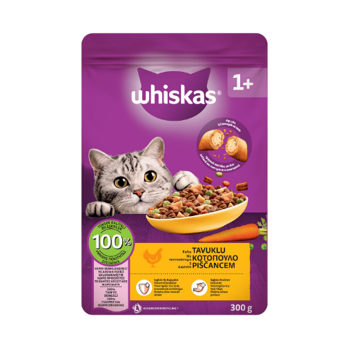 WHİSKAS TAVUKLU KURU MAMA       300G*14 resmi