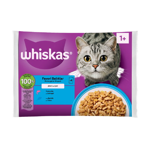WHİSKAS BALIK FAVORİLERİ POŞET 4X85G*13 resmi